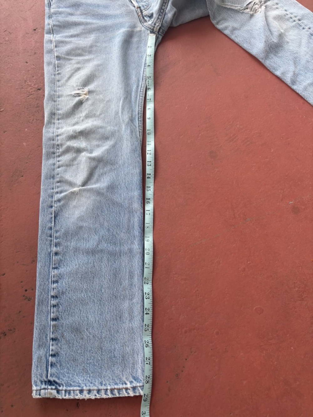Vintage 80s 90s USA Levis 501 Jeans Actual 27x29 Distressed cone denim fade - Picture 11 of 16